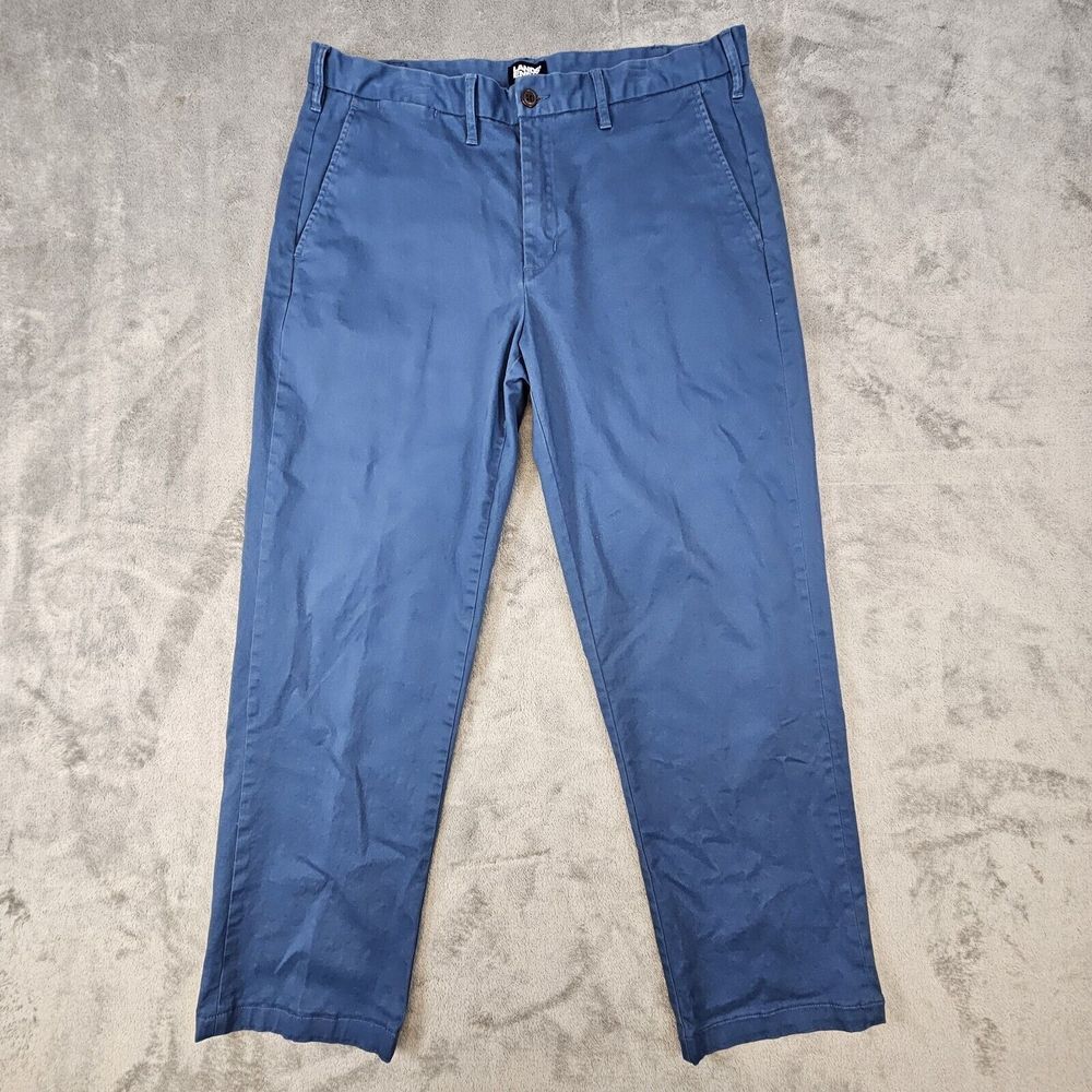 Lands End Chino Pants Men's 36 Blue Straight Leg‎ Casual Wear Traditional Fit